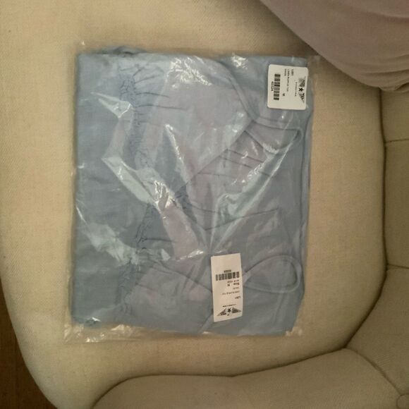 Light Blue Sleeveless Women's Linen Ruffled Top Hardtail Clothing NWT Medium - Picture 7 of 12